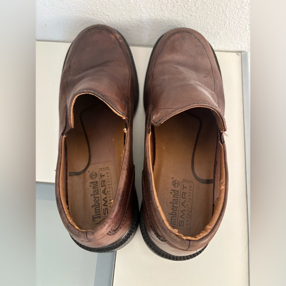 TIMBERLAND SMART COMFORT LEATHER SLIP ON PLATFORM CLOGS SZ 8 - Picture 4 of 7